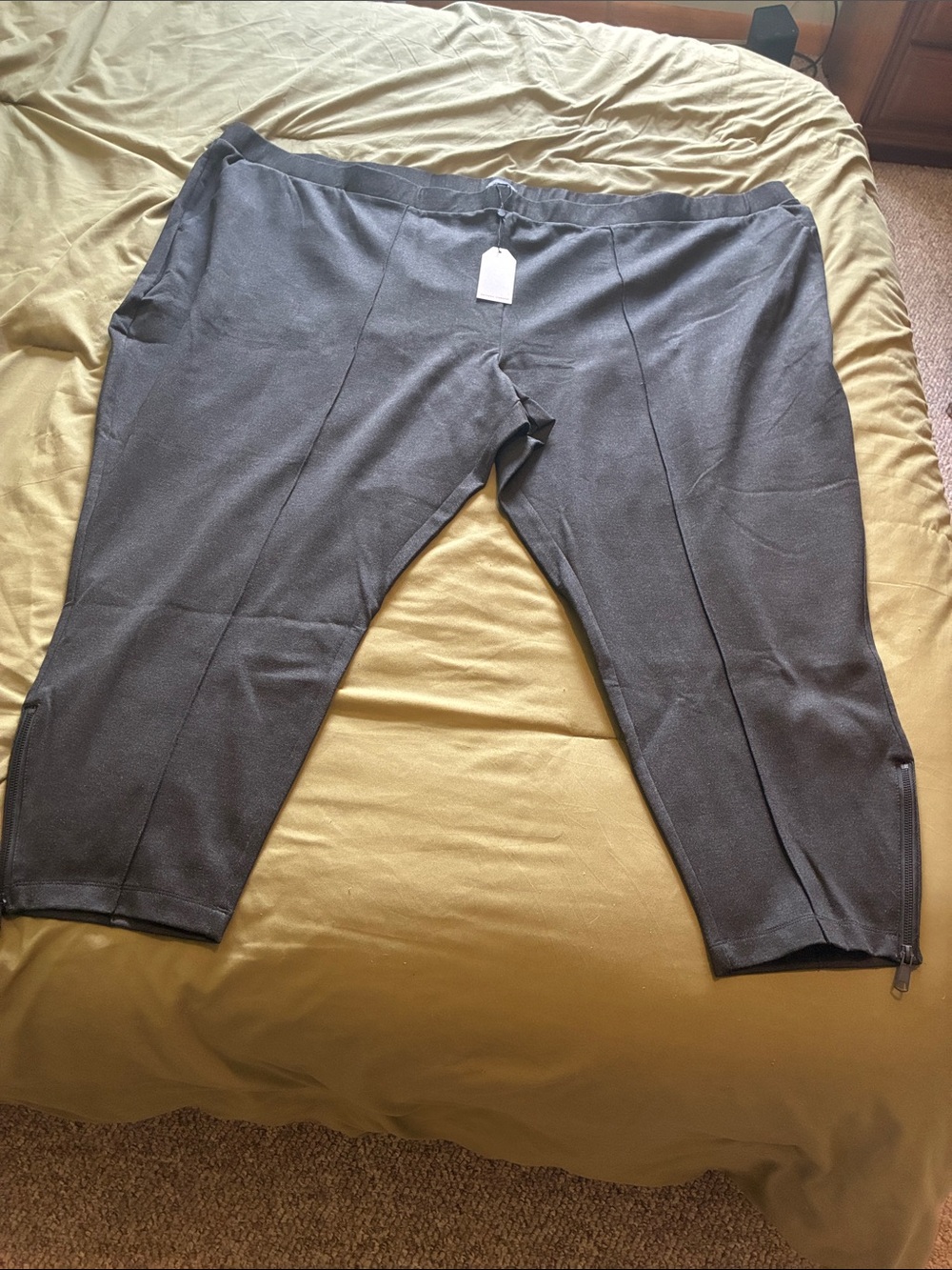 NWT 4XL Universal Standard Women's Dark Charcoal Stretch Ponte Trousers